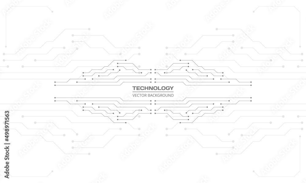 Poster abstract circuit board digital technology futuristic white concept background. electronic hi tech mo