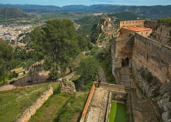 Fototapeta na wymiar Castle Castell de Xativa,Xativa,Province Valencia,Spain,Europe 