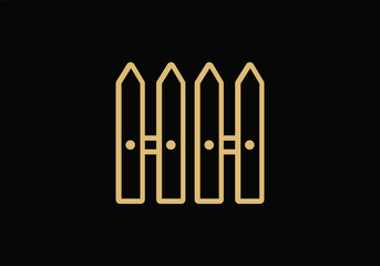 Initial leter H or fence Logo Design inspiration