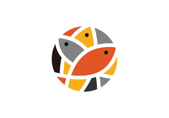 Naklejka premium fish Logo icon symbol Design inspiration