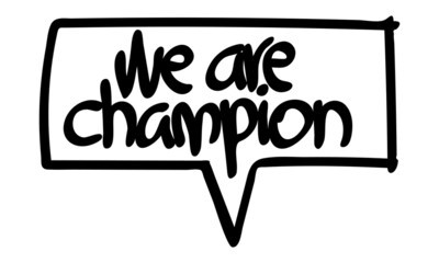 motivational words written by hand with basic colors black and white