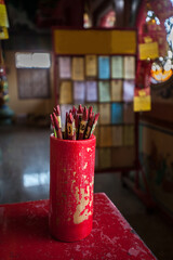 Kau Chim or Kau Cim at a Chinese Temple in Thailand, is also known as Lottery poetry, is a fortune telling practice that originated in China
