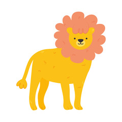 Obraz na płótnie Canvas cute lion icon