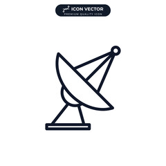 antenna satellite icon symbol template for graphic and web design collection logo vector illustration