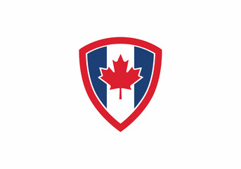Maple shield canadian icon logo symbol design inspiration