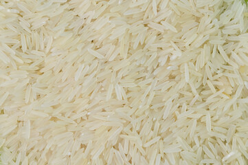 Close up view of rice grain texture background