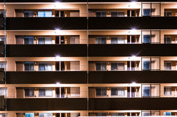 マンションの夜景