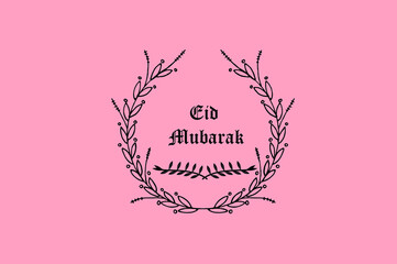 Eid Mubarak Festival Greeting Background Design Template