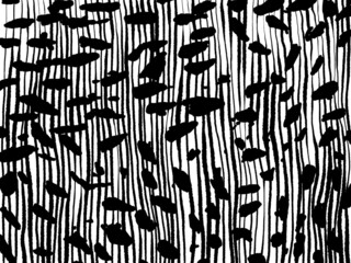 Strokes dots ink texture background. Vintage black and white illustration strokes. Geometric abstract decorative pattern. Grunge ink drawing, modern paper art black texture mockup on white backdrop.