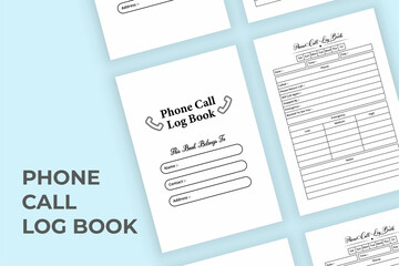 Phone call log book KDP interior. Business daily phone call tracker and message checker template. KDP interior journal. Call information and business message tracker interior.