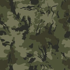
Army camo pattern, vector classic military background, trendy urban print. - obrazy, fototapety, plakaty