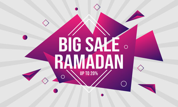 Modern dynamic for ramadan sale banner template design, special offer flash sale set