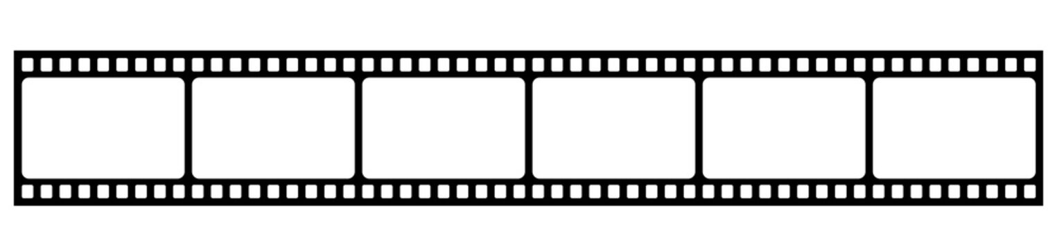 Film strip. Negative picture film frame. Film strip roll. Film strip symbol.