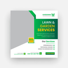 Lawn Garden Care Social Media Post Or Instagram Social Media Post Square Web  Banner And Square Flyer Template Desin