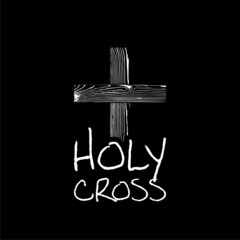 Holy cross icon isolated on dark background