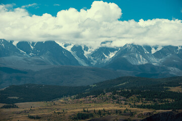 Fototapeta na wymiar North-Chui ridge in Altai mountains, Russia.
