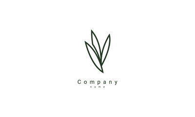Organic Leaf Logo, health, greenery, plant, unique and aesthetic template