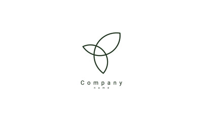 Organic Leaf Logo, health, greenery, plant, unique and aesthetic template