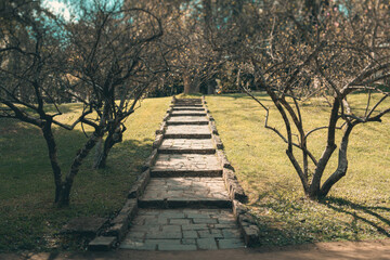 Fototapeta premium English Gardens of the Royal Palace of Caserta Italy