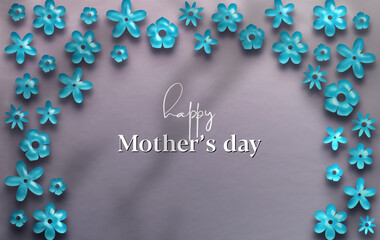 Mother's day greeting card with luxury floral background