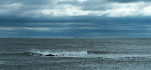 incoming tide on Holy Island, Northumberland, UK