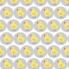 yellow chickens on a gray background