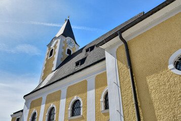 Kirche, Ernsthofen, Pfarrkirche, Mariä Flucht, Katholisch, Kirchturm, Turmuhr, Barock,...