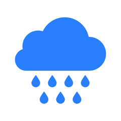 Rain icon in trendy flat style isolated on background. Cloud rain symbol for your web site design, logo, app, UI. Modern forecast storm sign.