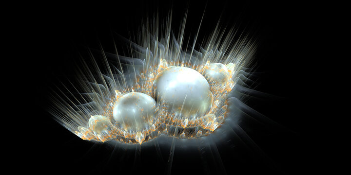 Fraktal Perlen Universum schönes Hintergrund Motiv