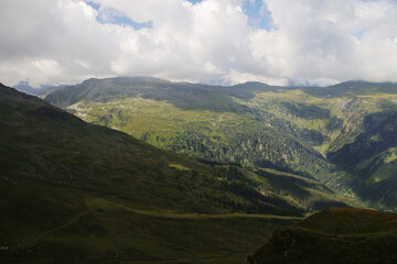 Obraz na płótnie Canvas Panorama of Gastein valley from Graukogel mountain, Austria