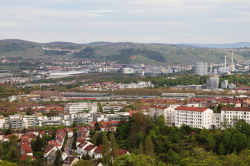 The view of Stuttgart from Killesberg park	