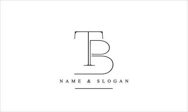 TB, BT, T, B abstract letters logo monogram