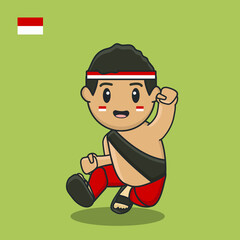 pancasila day independence day august flag cartoon indonesia kartini garuda silhouette avatar flat
