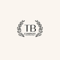 Obraz premium TB Beauty vector initial logo art handwriting logo of initial signature, wedding, fashion, jewelry, boutique, floral