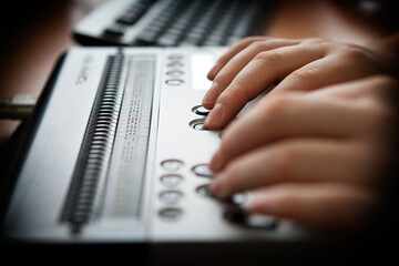 Braille laptop allowing the visually impaired to access computers.