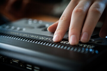 Braille laptop allowing the visually impaired to access computers.