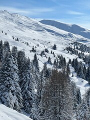 Skigebiet im wie&szlig;en Winter