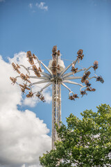 Obraz premium Gothenburg, Sweden - July 18 2016: Liseberg amusement park attraction Aerospin.