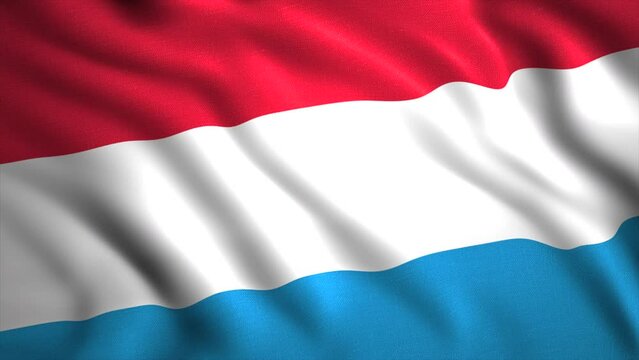 Beautiful background with flag of country. Motion. Patriotic 3d animation of waving flag of country. Beautiful wave-moving flag of Netherlands