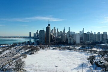 Fototapeta premium Skyline view of the city of Chicago, Illinois. USA