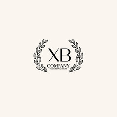 Obraz premium XB Beauty vector initial logo art handwriting logo of initial signature, wedding, fashion, jewelry, boutique, floral