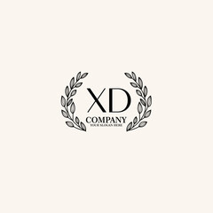 XD Beauty vector initial logo art  handwriting logo of initial signature, wedding, fashion, jewelry, boutique, floral