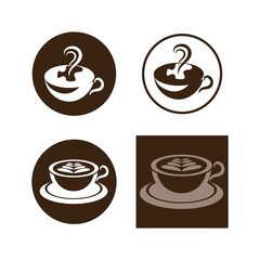 Obraz premium Coffee cup Logo Template icon design vector 