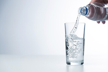water pouring into glass