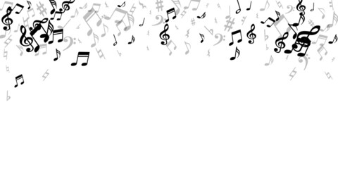 Musical note icons vector pattern. Melody © SunwArt