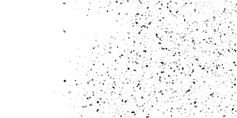 Silver glitter confetti on a white background. Illustration of a drop of shiny particles.