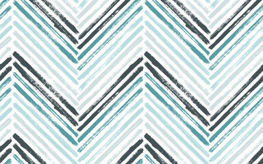 Materiał do szycia Brush stroke chevron zig zag seamless pattern.