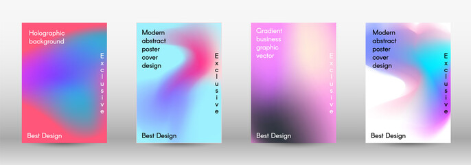 Set for liquid on colorful background. Futuristic vector illustration.