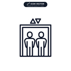 elevator lift icon symbol template for graphic and web design collection logo vector illustration
