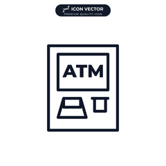 atm icon symbol template for graphic and web design collection logo vector illustration